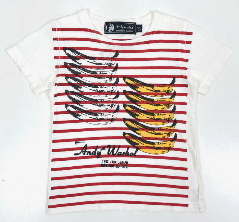 Andy Warhol BY HYSTERIC GLAMOUR アンディウォーホルバイヒステリックグラマー キッズ 半袖Tシャツ S 白