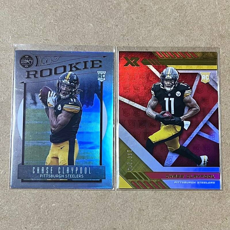 2020 PANINI NFL CHASE CLAYPOOL Xr Red /249 CHRONICLES LEGACY Silver Prizm RC Rookie PITTSBURGH STEELERS 2枚セット