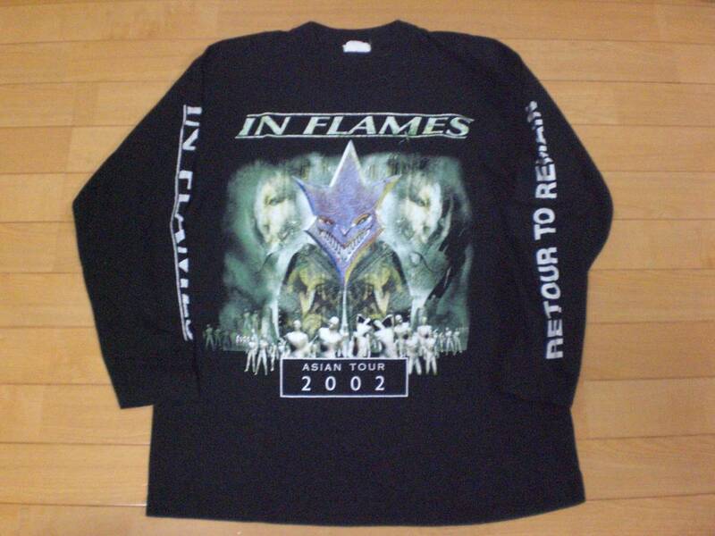 当時物 ビンテージ IN FLAMES Tシャツ インフレームス OBITUARY MEGADETH PANTERA CARCASS ロンT KILLSWITCH ENGAGE ALL THAT REMAINS 