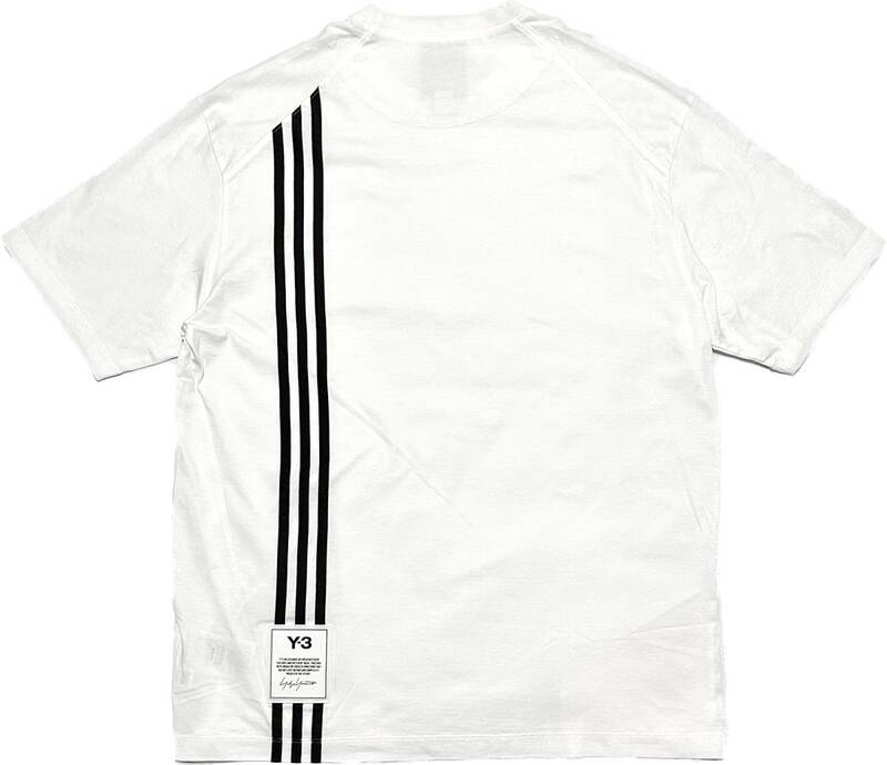 定価1.5万 Y-3×adidas バックスリーストライプTシャツ M 白　Tシャツ　ヨウジヤマモト　ワイスリー