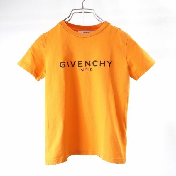3-DG038【美品】ジバンシー Givenchy コットン Tシャツ オレンジ 8 キッズ