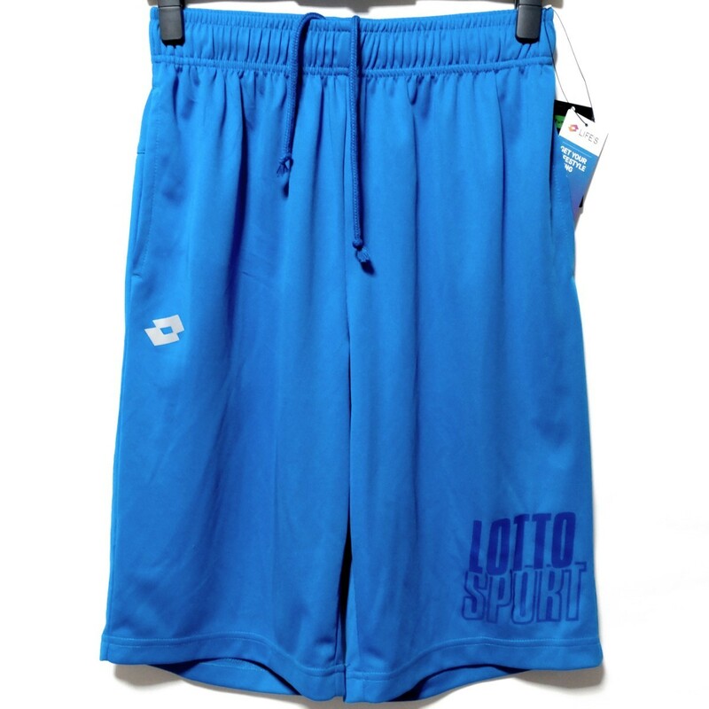 特価/未使用【サイズ=М】LOTTO/ロット/メンズ/ジャージ/ハーフパンツ/吸汗速乾/胴囲=76~84cm/blue