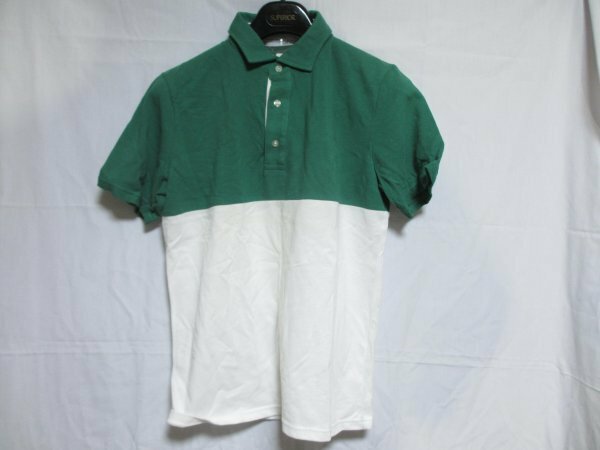 バイカラー　グリーン＆ホワイト　ポロシャツ　Ｍサイズ　未使用品