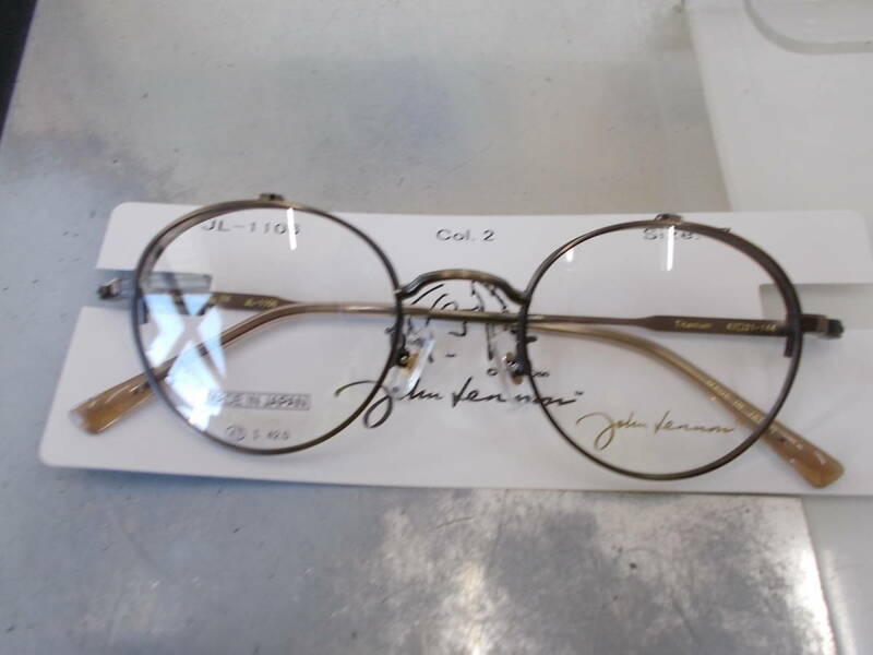 ジョンレノン John Lennon 跳ね上げ式 ボストン 眼鏡フレーム JL-1106-2 お洒落 チタン製 単式/複式