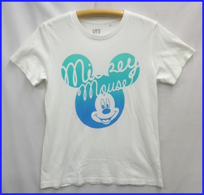 2998♪ユニクロ・ミッキーマウス・Tシャツ・半袖・白・サイズL♪