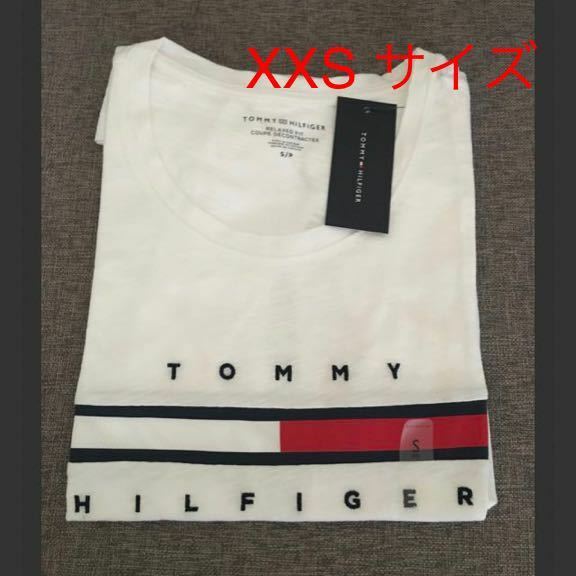 新品　セール[XXS]Tommy Hilfiger(トミーヒルフィガー)　Tシャツ半袖 ホワイト