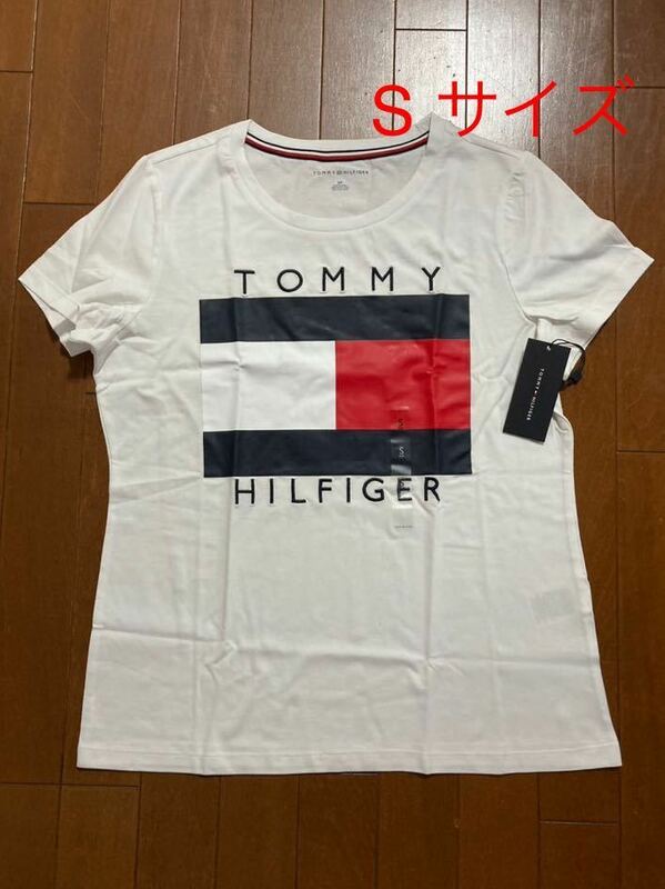 新品　タグ付き セール[S]Tommy Hilfiger(トミーヒルフィガー)　半袖Tシャツ半袖 ホワイト