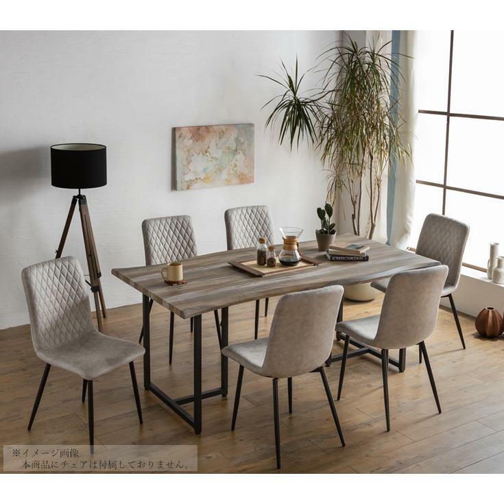 新品 一枚板風 デザイン ダイニングテーブル 180㎝サイズ なぐり入り 厚み30㎜/重厚感/新生活 新築 新居 引越 アイアン脚/3サイズ 3色対応