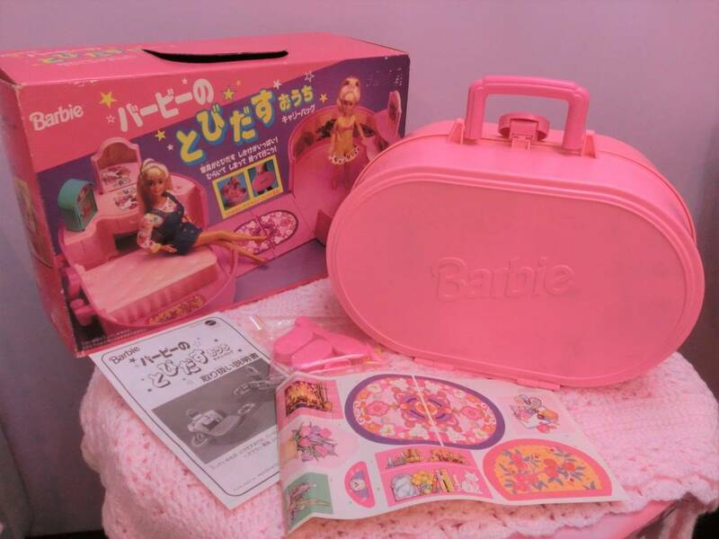 バービー 1995年 とびだす おうち 家 ピンク キャリーバッグ ビンテージ Barbie 90s マテル VINTAGE ファンシー