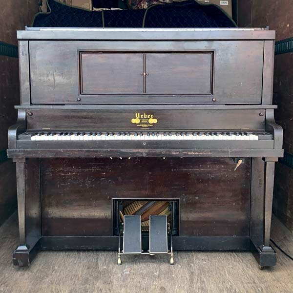 ｗ)ウェーバー Weber キングストン 自動演奏ロール式アップライトピアノ 33767,1983, ヴィンテージ 中古 ※通電/動作確認済み 現状お渡し