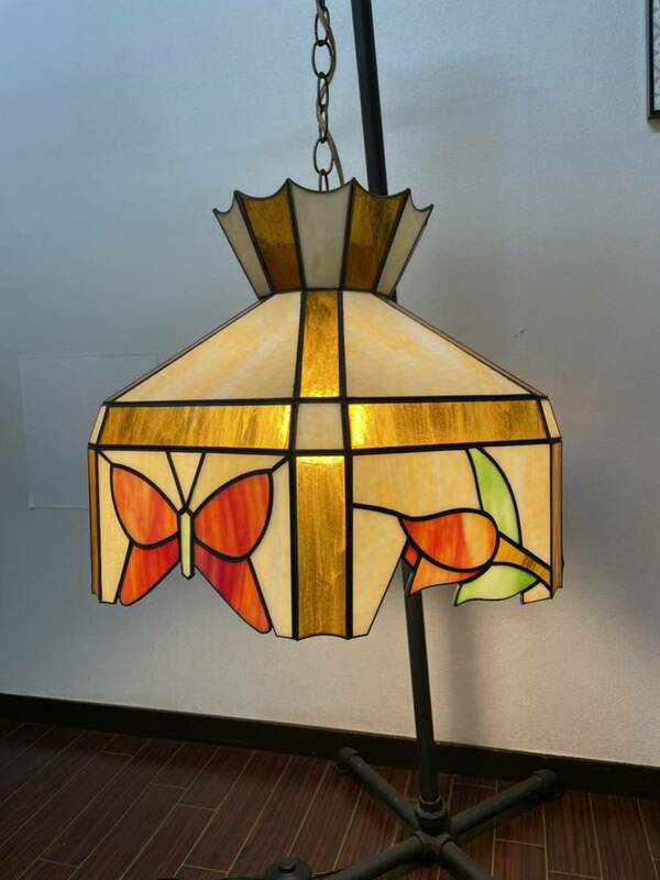 カラフルでかわいい♪ステンドグラスのペンダントライト ヴィンテージ 天井照明 ランプ