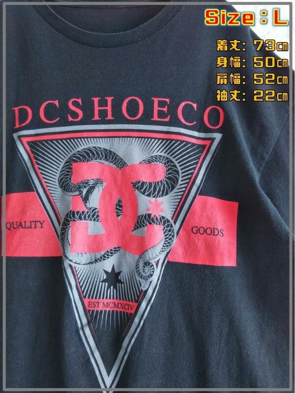 米国輸入 DCSHOECO トライアングルパイソンロゴ Ｔシャツ　Ｌ　3355