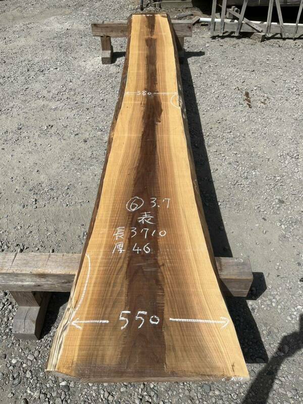 ⑥杉　無垢 一枚板 3.7m 乾燥材 カウンター テーブル　レジン　看板　ベンチ　柱　桁　梁　構造材　造作材　下地材　他取り扱いあります。