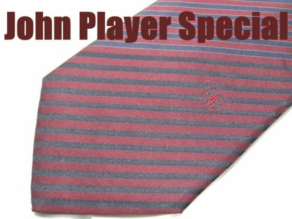 UA 191 【期間限定お試し】ジョーンプレイヤースペシャル John Player Special ネクタイ 赤色系 ストライプ ジャガード