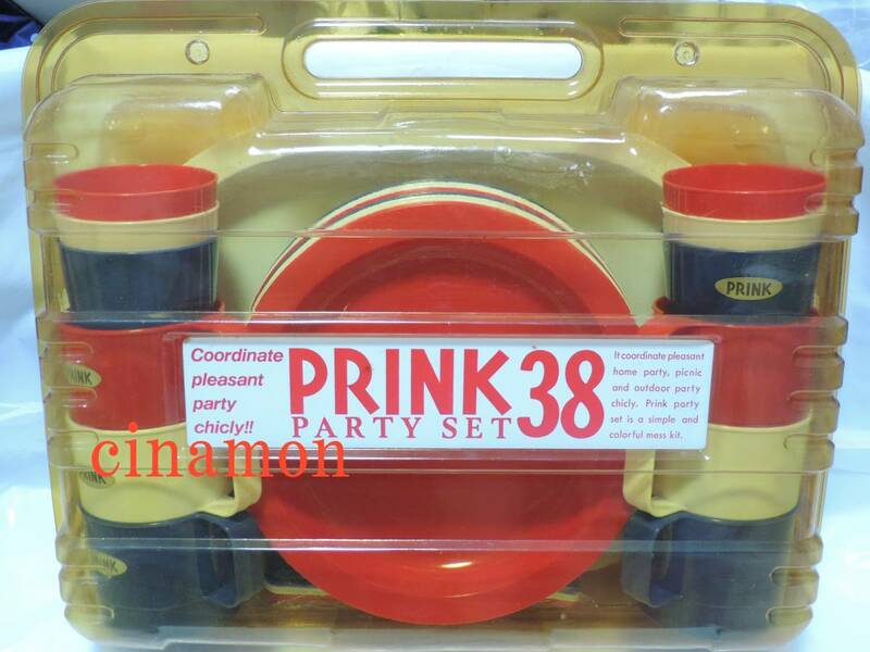 プリンク38 パーティーセット 食器セット アウトドア&レジャーに プレートマグカップカトラリー 日本製(海/山/キャンプ/ピクニック/PRINK38