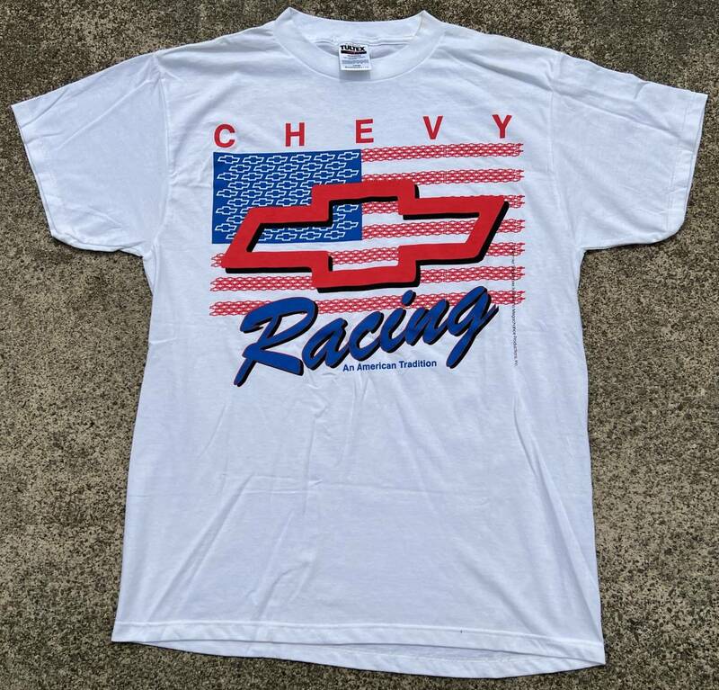 ビンテージ CHEVY Racing Tシャツ◆Lサイズ◆デッドストック◆未使用品◆TULTEX◆1990’s◆シェビー◆シボレー◆CHEVROLET◆USA購入