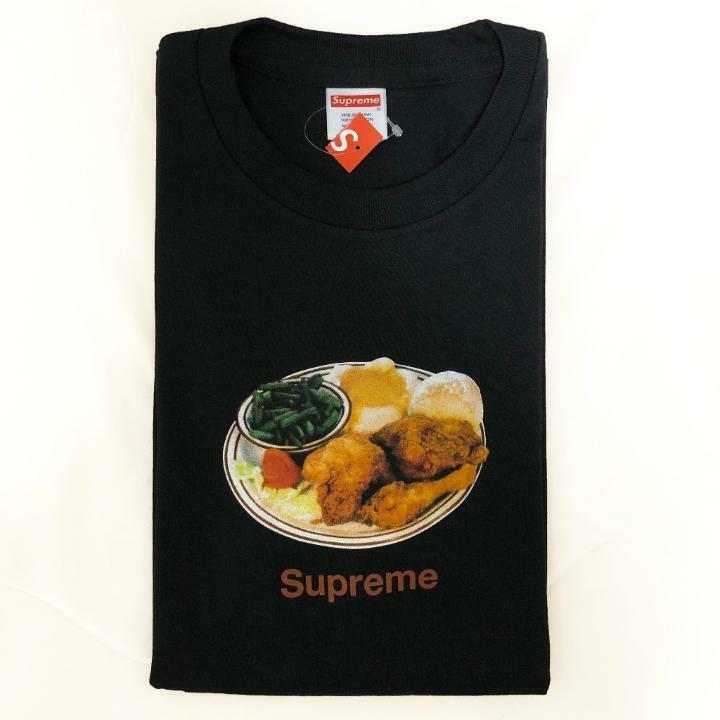 新品 未使用 国内正規品 ◆ Surpreme 18ss Chicken Dinner Tee Black/黒 サイズM ◆ 半タグ付 代官山店舗購入商品