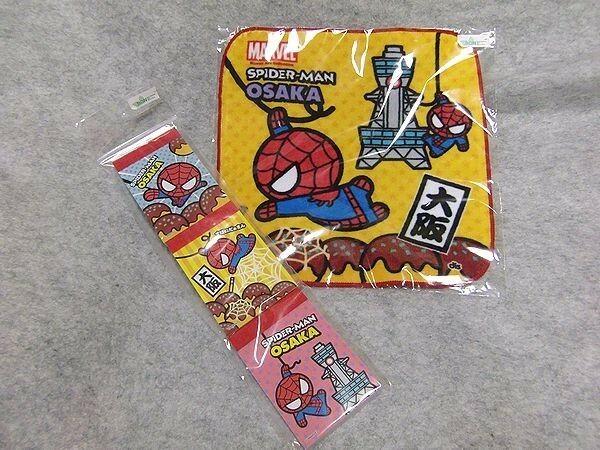 ■スパイダーマン大阪限定メモ帳×3種・ハンドタオル/Spider-Man■
