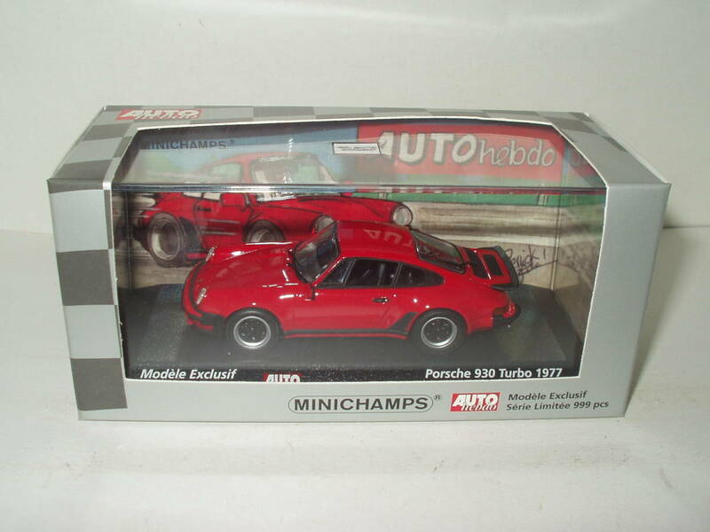 PMA Porsche 930 Turbo 1977 / 999台限定 AUTO hebdo特注箱 ミニチャンプス 1997 ポルシェ 930 ターボ ( 1:43 ) レッド