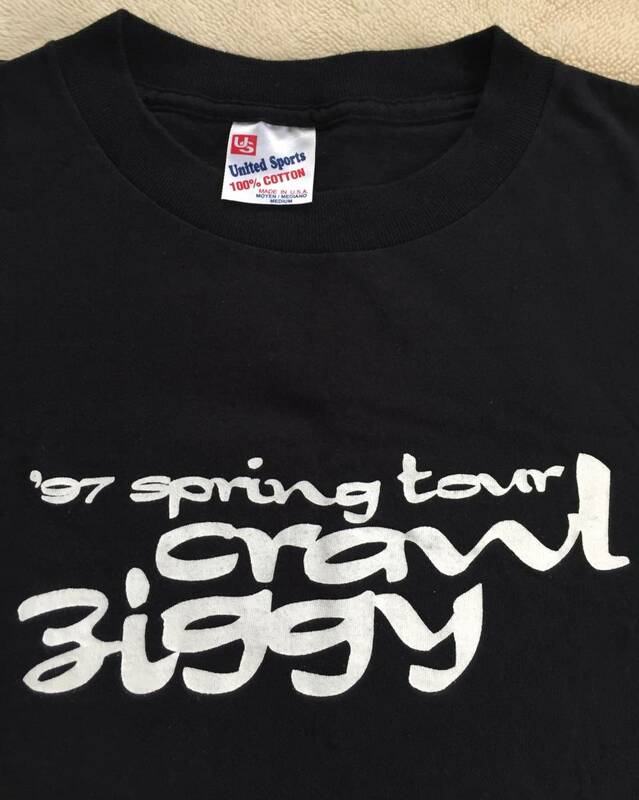 90s USA製 97年 スプリング ツアーT Crawl ziggy ジギー クロール ロックTシャツ ロゴT 森重樹一 戸城憲夫 グランジ ビンテージ「MEDIUM」