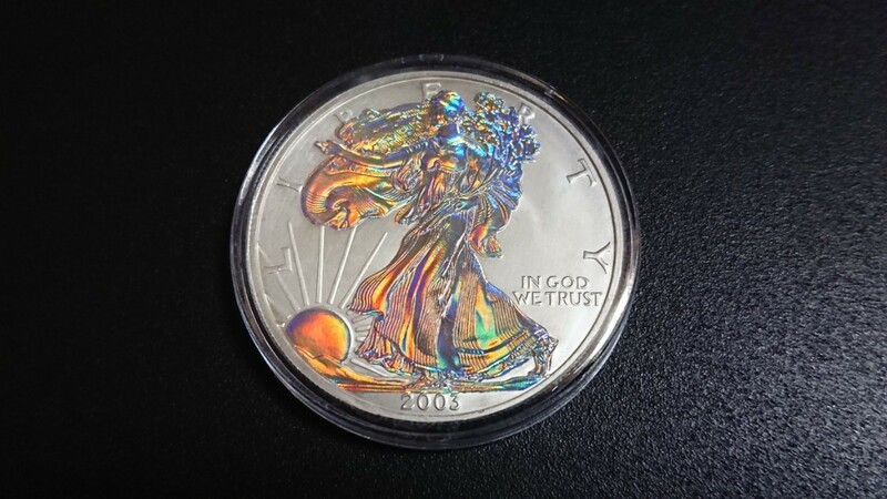 シルバーイーグル・ホログラムコイン (シルバープルーフ＋ホログラム) 2003年 アメリカ