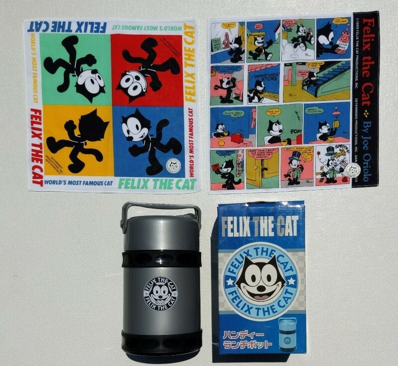 *未使用品*フィリックス*弁当箱*ハンカチ*ランチボックス*ランチポット*FELIX THE CAT*フィリックス・ザ・キャット*当時物*希少*