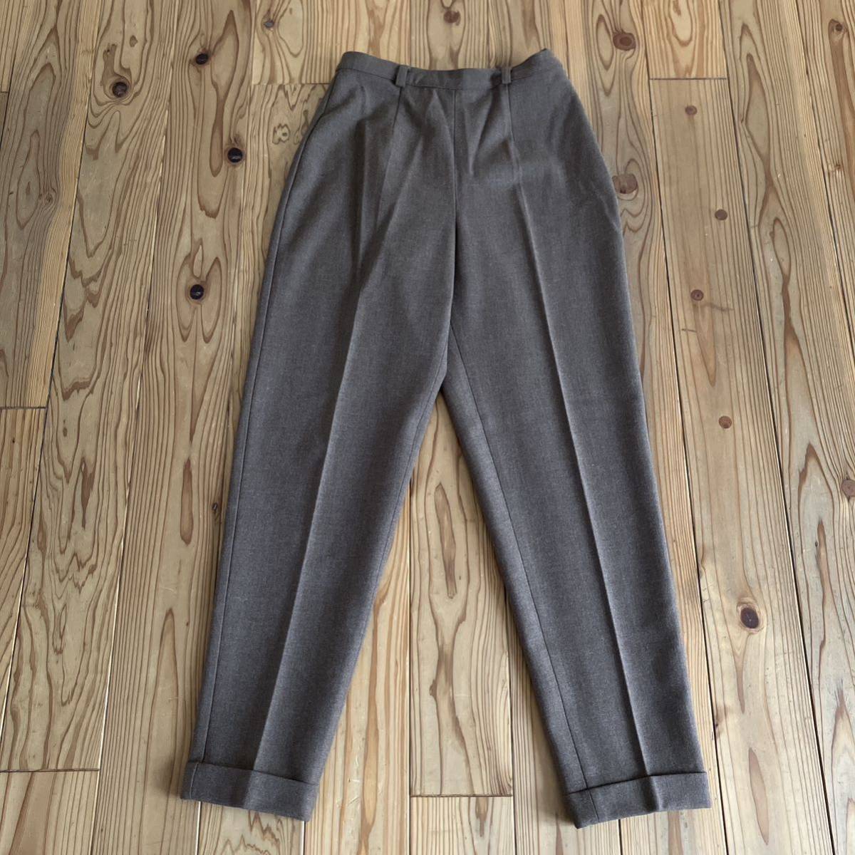 Max Mara センターライン　ウールパンツ　テーパード　ストレッチ 白タグ