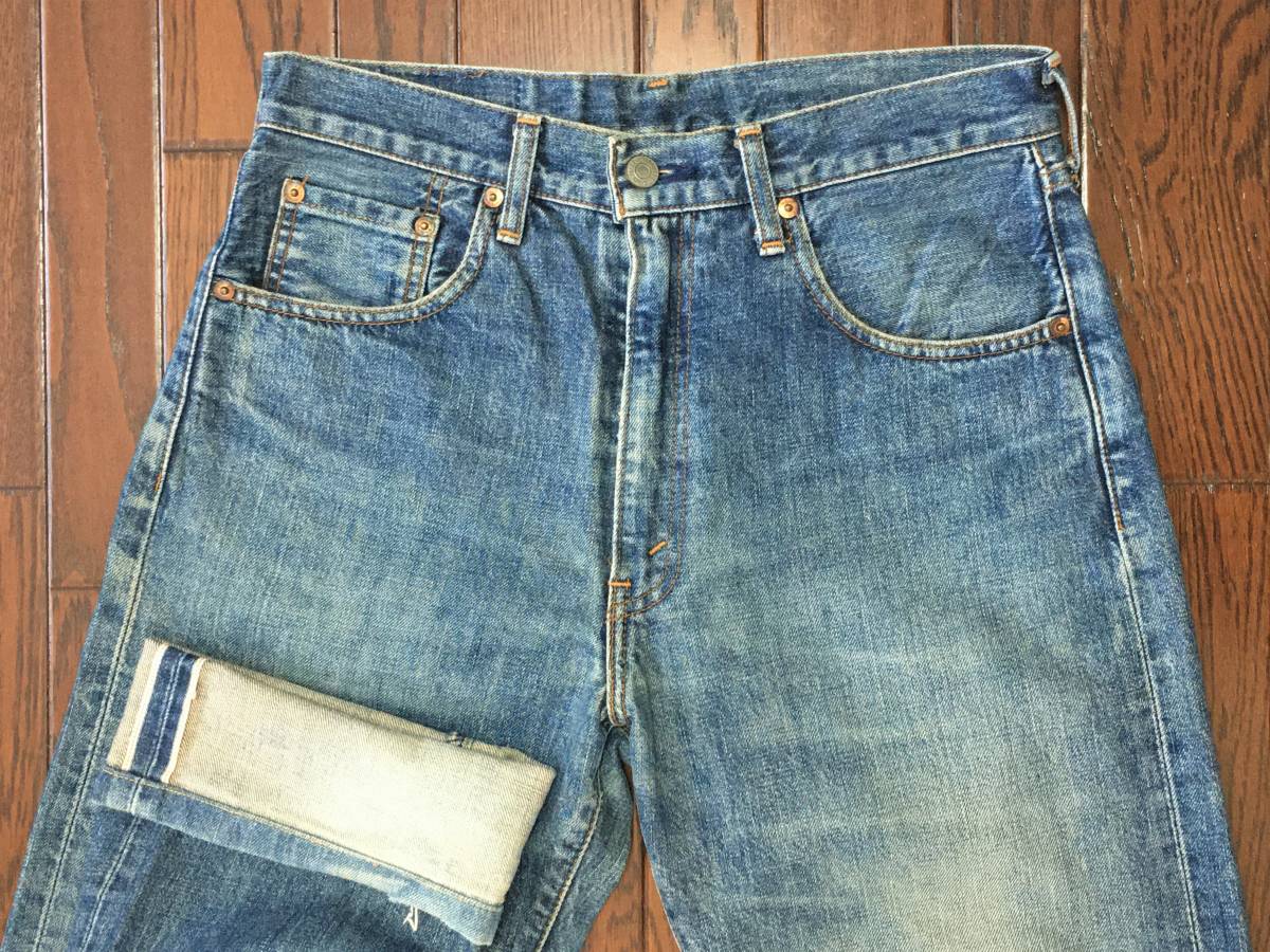 ９０ｓ リーバイス ＬＥＶＩ’Ｓ ５０２－ＸＸ ひげ落ち ヴィンテージ レプリカ ジーンズ ｗ３２ ビッグＥ 赤耳 デニム タロンジッパー