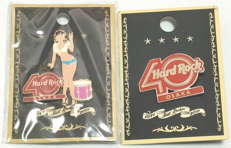 ピンズ　ハードロックカフェ 40周年 ロゴ ガール 大阪　HARD ROCK CAFE HRC 40TH ANNIVERSARY LOGO GIRL PIN OSAKA ピンバッジ ピンバッチ