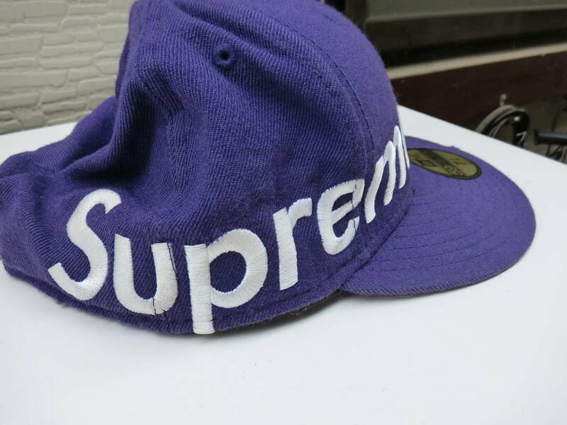 Supreme Solid Side Logo New Era Cap パープル　59.6cm 7 1/2 07ss 2007年 ソリッド サイドロゴ ニューエラ ボックスロゴ 紫　初期 OLD