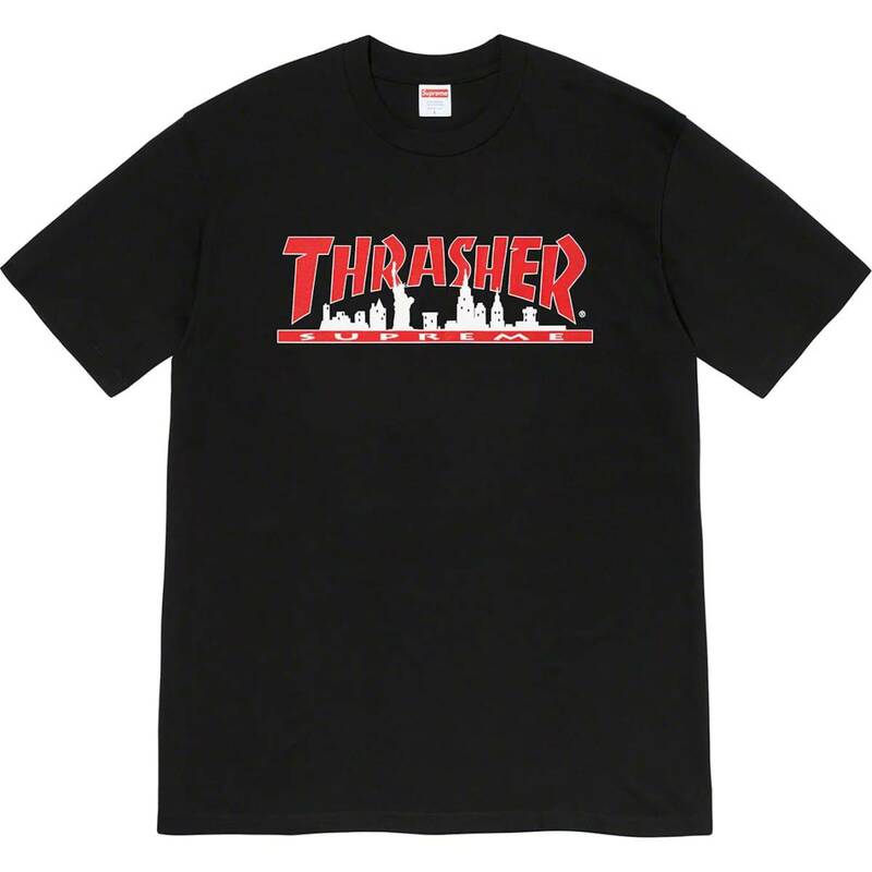 Lサイズ Supreme Thrasher Skyline Tee Black 21FW シュプリーム スラッシャー スカイライン Tシャツ ブラック