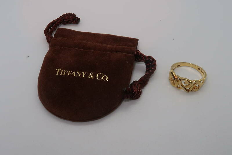 ▲▽ティファニー Tiffany&Co. 750/K18YG リング 15号△▼
