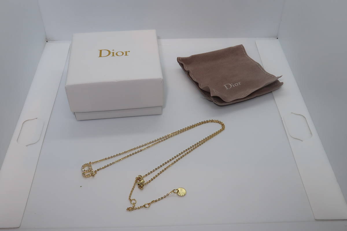 ▲▽未使用 Dior ディオール ラインストーン ネックレス△▼