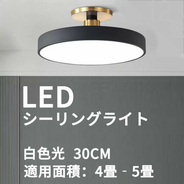 1円 シーリングライト led 5畳 照明器具 天井照明 薄型 北欧 おしゃれ カフェ 居間 洋室 室内 和室 工事不要 30cm 白色光