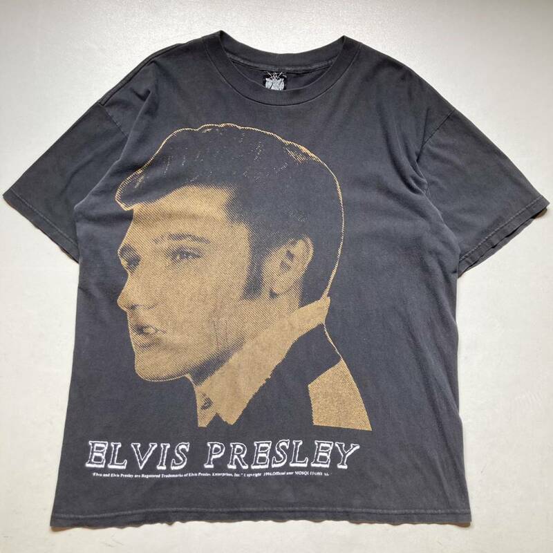 90s ELVIS PRESLEY print T-shirt 「MOSQUITOHEAD 」90年代 エルビスプレスリー Tシャツ USA製 モスキートヘッド BLACK vintage Tee