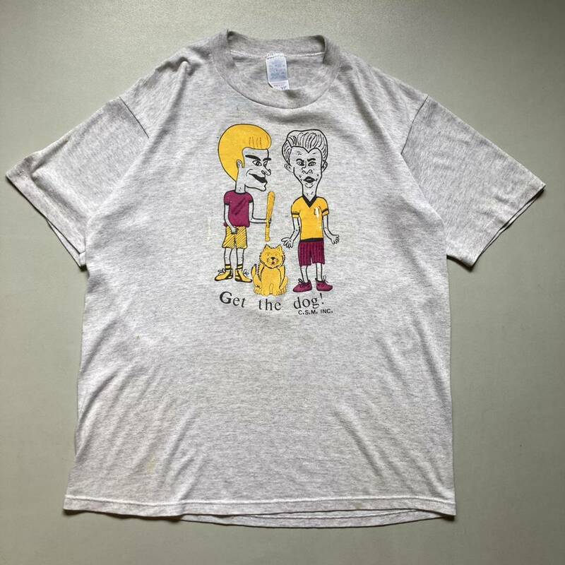 90s beavis and butt-head parody? T-shirt 90年代 ビーバスアンドバットヘッド パロディ キャラクターTシャツ Tee 