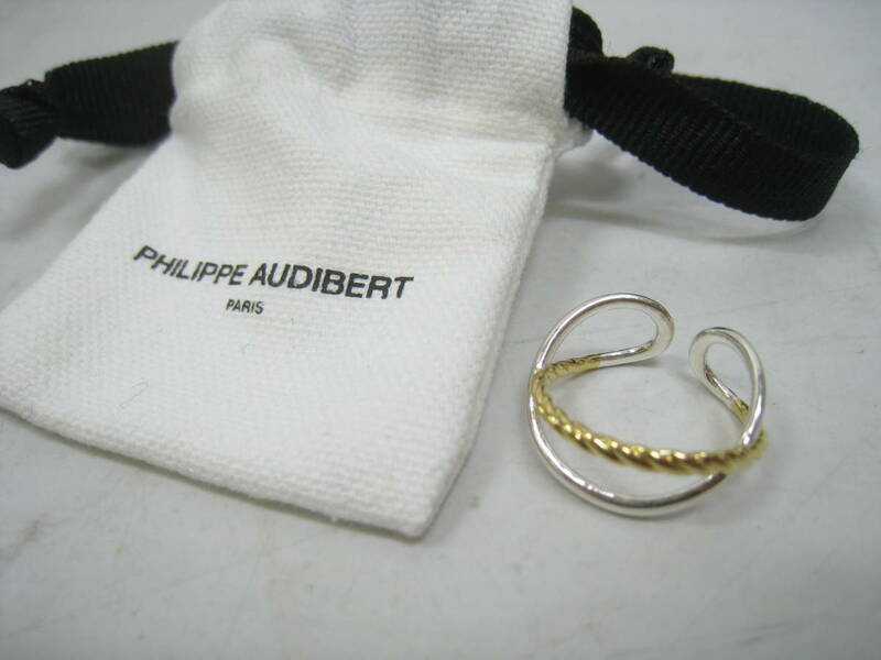 PHILIPPE AUDIBERT フィリップオーディベール リング 指輪 アクセサリー ジュエリー 銀色×金色 シルバーカラー ゴールドカラー 13号