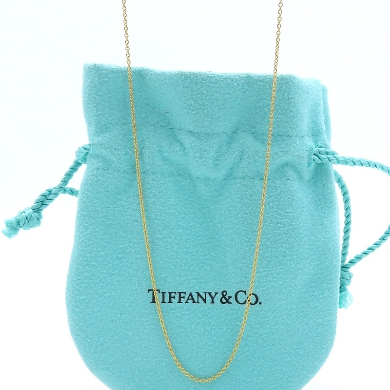 【送料無料】 未使用 Tiffany&Co. ティファニー ロング イエロー ゴールド ネックレス チェーン K18 60cm SH68