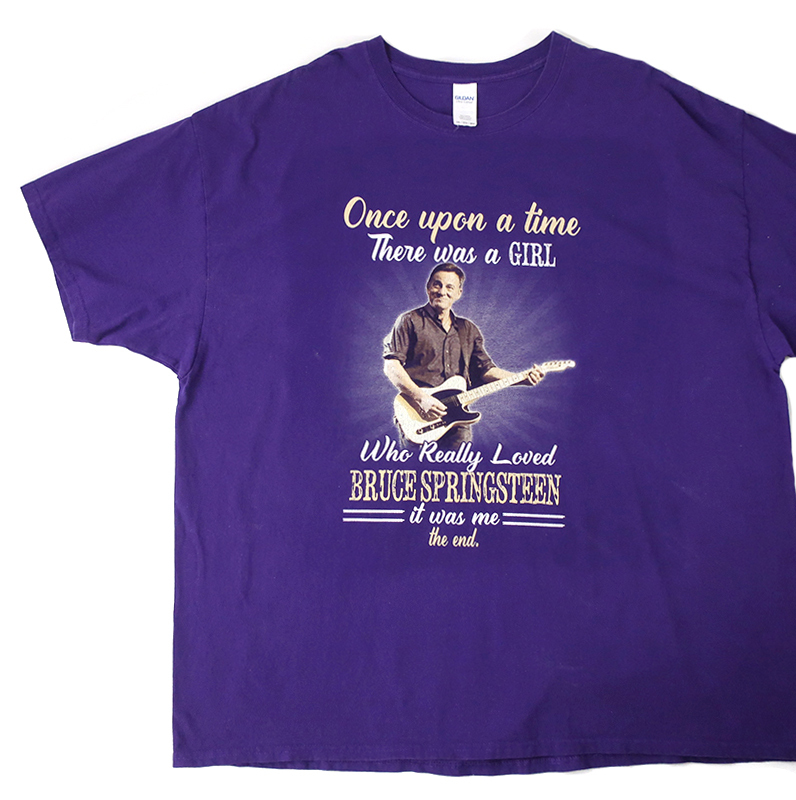 US輸入 Bruce Springsteen ブルース・スプリングスティーン Tシャツ GILDAN Ultra Cotton パープル(3XL)