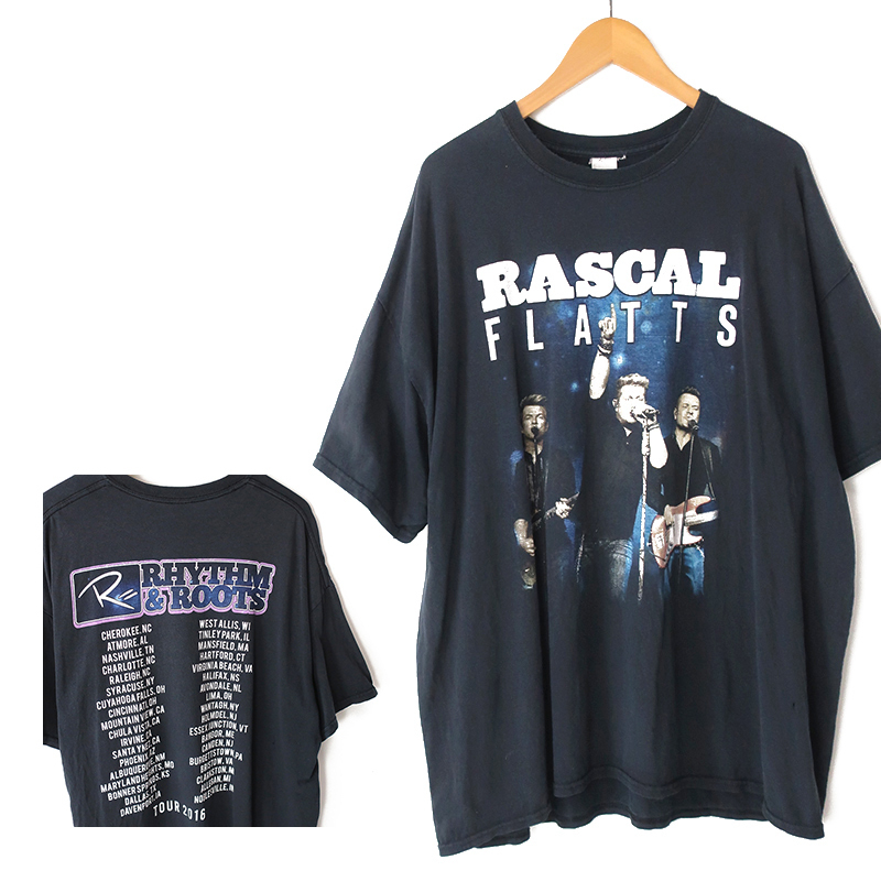 US輸入 RASCAL FLATTS Tシャツ RYTHM&ROOTS TOUR 2016 ロックT /音楽系