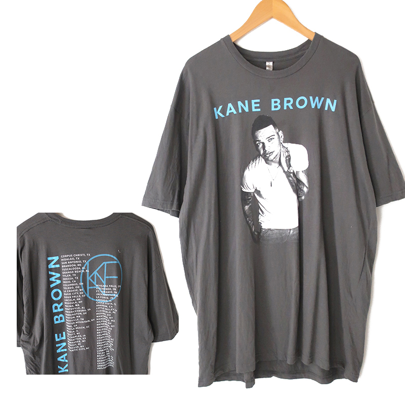 KANE BROWN ケインブラウン Tシャツ ロックT /音楽系 NEXT LEVEL グレー(XXL)