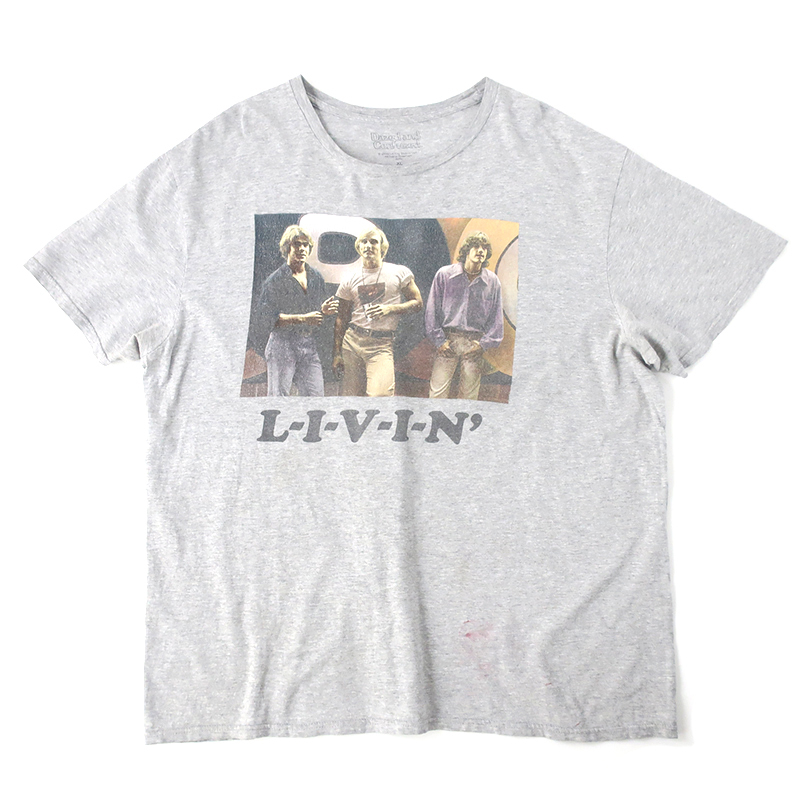 US輸入メキシコ製 Dazed and Confused Tシャツ L-I-V-N' ロックT/音楽系　グレー(XL)