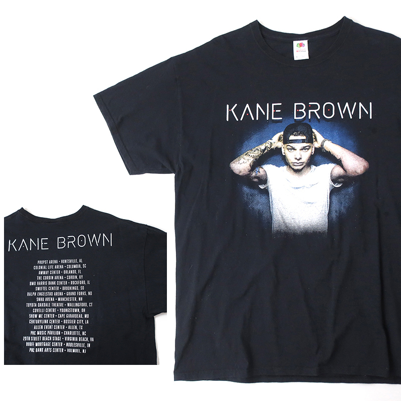 US輸入 KANE BROWN ケインブラウン USツアー Tシャツ 黒(XL) ロックT/音楽系