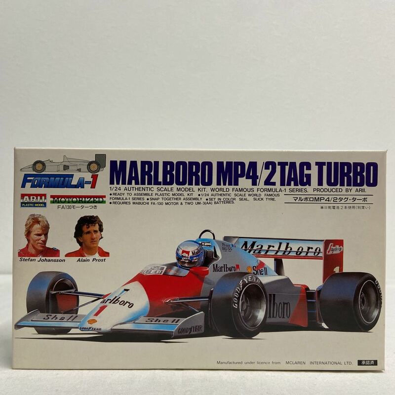 未組立 ARII 1/24 Marlboro MP4/2 TAG TURBO アリイ マルボロ ターボ F1 GP アランプロスト モーターライズ プラモデル ミニカー McLaren