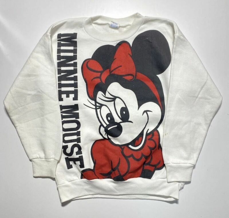 【S】70s Vintage Disney Minnie Mouse Print Sweat 70年代 ヴィンテージ ディズニー ミニーマウス 両面プリント スウェット USA製 R1061