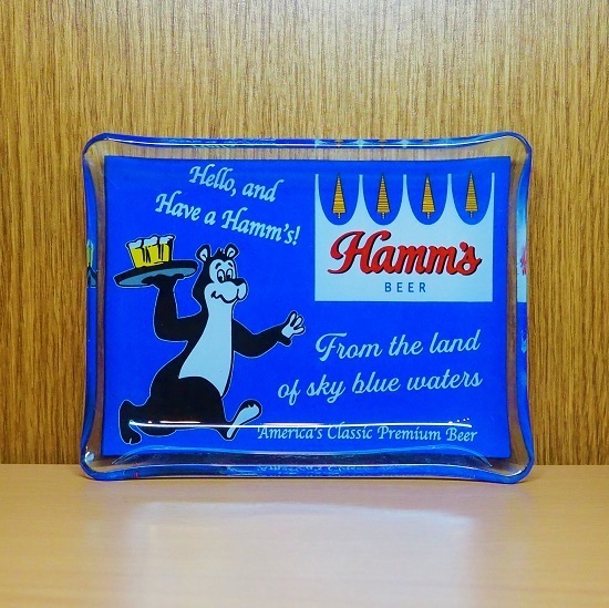 ハムズベア　Hamm's Bear　ヴィンテージ　アドバタイジング　ガラストレイ　アメリカン　カンパニー　キャラクター　アメリカ雑貨