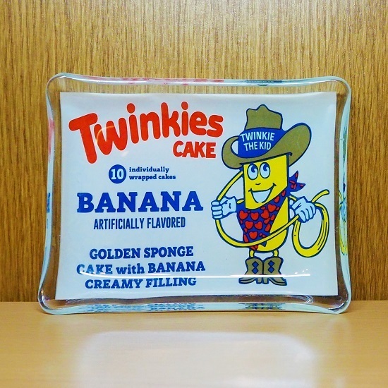 トゥインキー　Twinkies 　Cake　ヴィンテージ　アドバタイジング　ガラストレイ　アメリカン　カンパニー　キャラクター　アメリカ雑貨