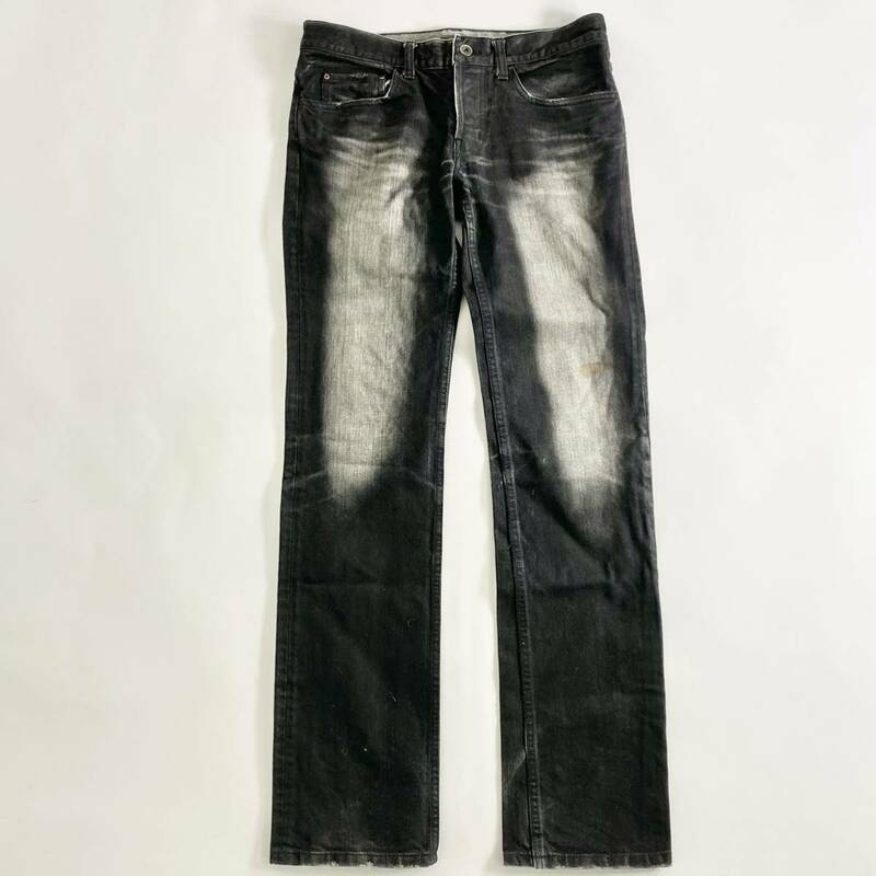 Cg15 Iroquois イロコイ ブラックデニムパンツ サイズ1 メンズ ジーンズ ヴィンテージ加工 BLACK DENIM PAPAS 日本製 jeans ボトムス