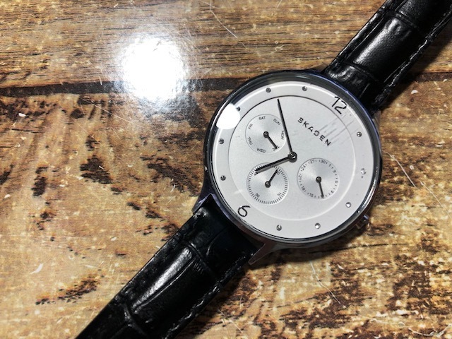 SKAGEN スカーゲン デイデイト 白文字盤 SKW2309 クオーツ レディースモデル 腕時計