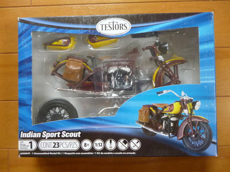 希少・新品・未開封／1/12　テスター　インディアン　スポーツスカウト　1台／TESTORS INDIAN SPORT SCOUT 塗装済み